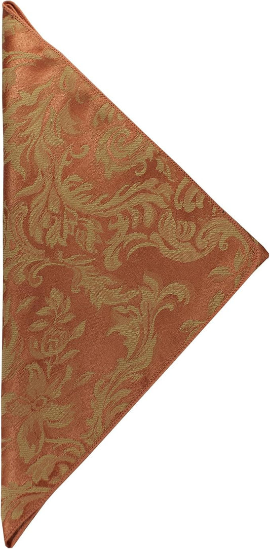 17x17-Inch Square Damask Cloth Napkins, Sienna, Set of 36 by UltimateTextile