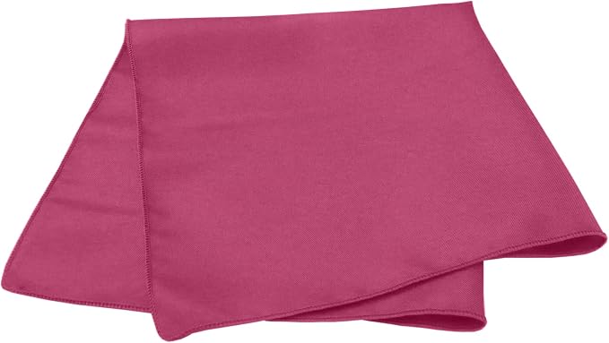17x17-Inch Polyester Cloth Napkins, Hot Pink, Set of 36 | Bulk Case of 3 Dozen, Square, Seamless, Serged Edges, Machine Washable, Wrinkle-Resistant, Flame-Resistant, Stain-Resistant - Image 2