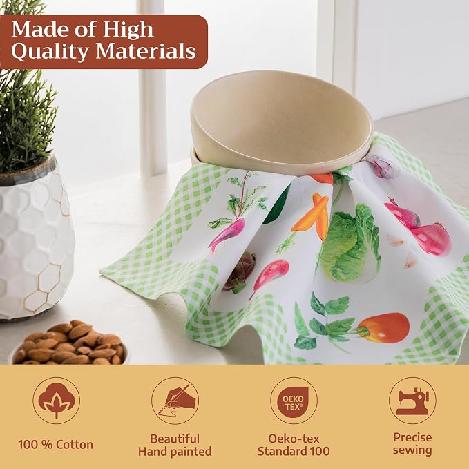 Maison d' Hermine Cloth Napkins Set of 4 Reusable 100% Cotton (18" x 18") | Everyday Square Napkins Cloth Washable Dinner Party Wedding Restaurant Hotel Kitchen Spring Summer - Farmers Garden - Image 3