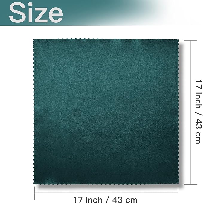 VACVELT 100 Pack Hunter Green Scalloped Satin Napkins 17x17 Inch Wedding | Scalloped Floral Edges With Silky Smooth Finish, Seamless Design, Machine Washable Wrinkle And Fade Resistant - Image 5