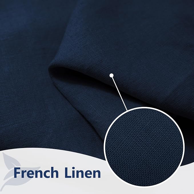 100% Linen Dinner Napkins 20x20 Inch,Soft and Breathable Natural French Flax Cloth Napkins,Stone Washed Set of 4(Navy) - Image 4