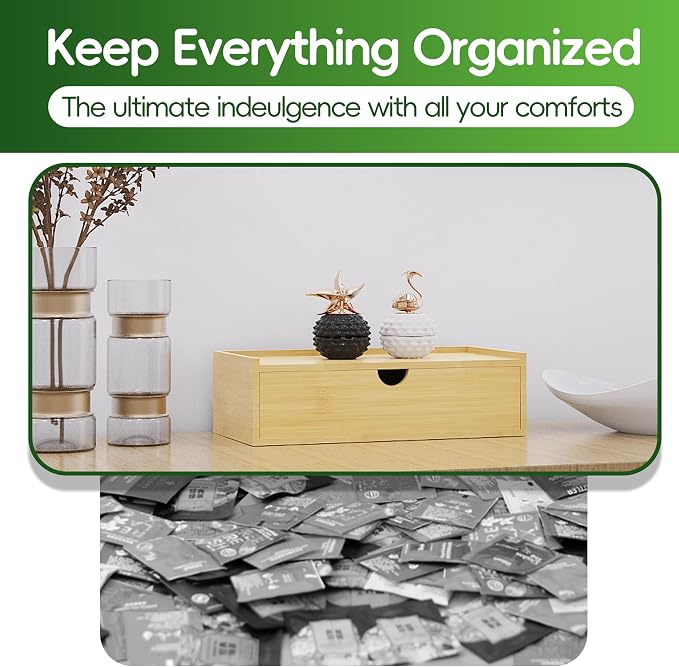 Bamboo Tea Organizer – Stackable Collection (1Drawer) - Image 5