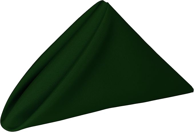 20x20-Inch Polyester Cloth Napkins, Hunter, Set of 12 by UltimateTextile
