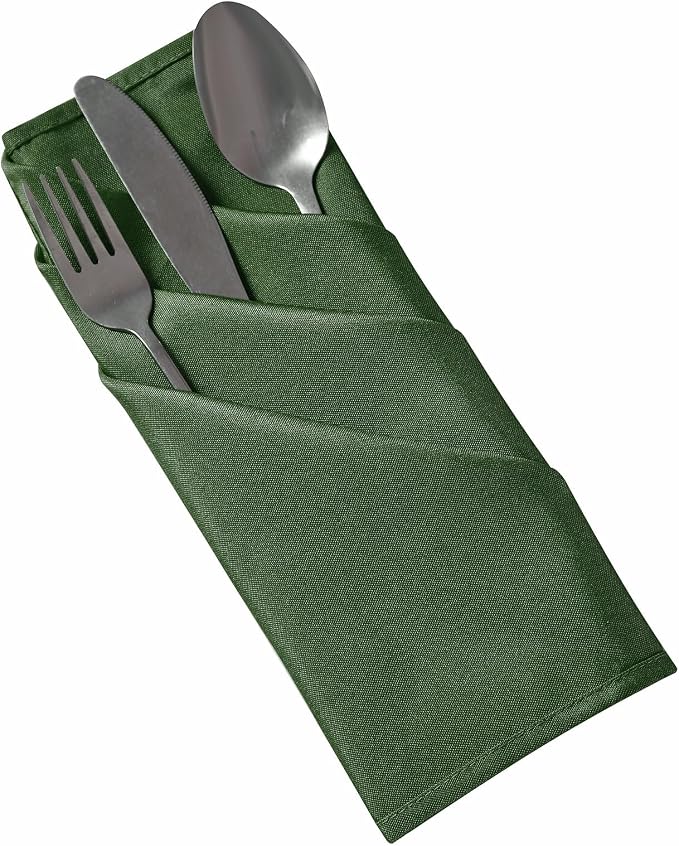 Bailarina Cloth Napkins Set of 40,17x17 inches Dinner Napkins Cloth Washable,Polyester Square Table Cloth Napkin Bulk with Hemmed Edges Ideal for Banquets, Parties and Weddings-Willow - Image 2