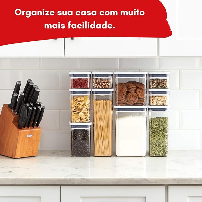 OXO Good Grips 10-Piece POP Container Set (White) and 8-Piece Baking Essentials POP Container Set (White) - Image 4