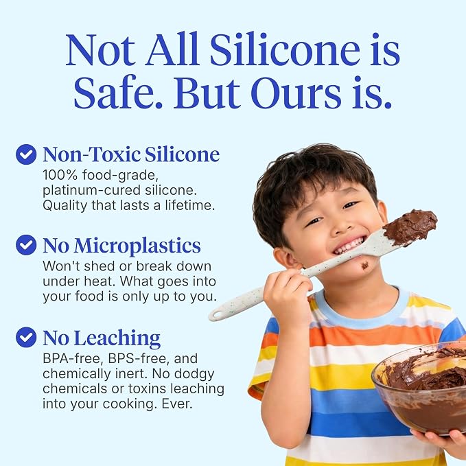 GIR 5-Piece Silicone Kitchen Utensils Set, Non-Toxic Cooking Utensils for Cooking and Baking, Heat Resistant, Food Grade, Dishwasher Safe Rubber Spatula, Ladle, Spoon - Party Confetti - Image 4