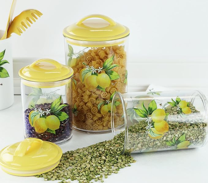 Food Storage Containers, BPA Free Airtight Canisters for Cereal, Pasta, Sugar, Coffee, Flour, Cookies, Loose Tea, for Kitchen Organization, Set of 3 by Reston Lloyd, Seafoam - Image 4