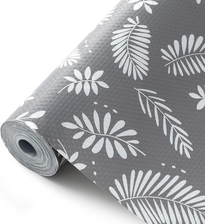 Cooyes Shelf and Drawer Liners for Kitchen Cabinets, Non Adhesive Cabinet Liner, EVA Waterproof Durable Non-Slip Drawer Mats for Shelves, Refrigerator, Storage, Desks（11.8" W x 360" L） by Cooyes