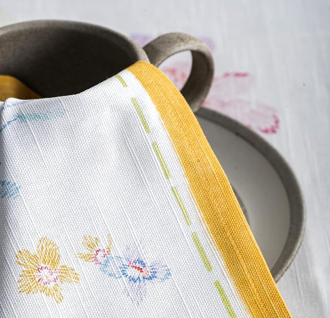 Maison d' Hermine Cloth Napkins Set of 4 Reusable 100% Cotton (20" x 20") | Everyday Square Napkins Cloth Washable Dinner Party Wedding Restaurant Hotel Kitchen Spring Summer - Paradise Island - Image 9