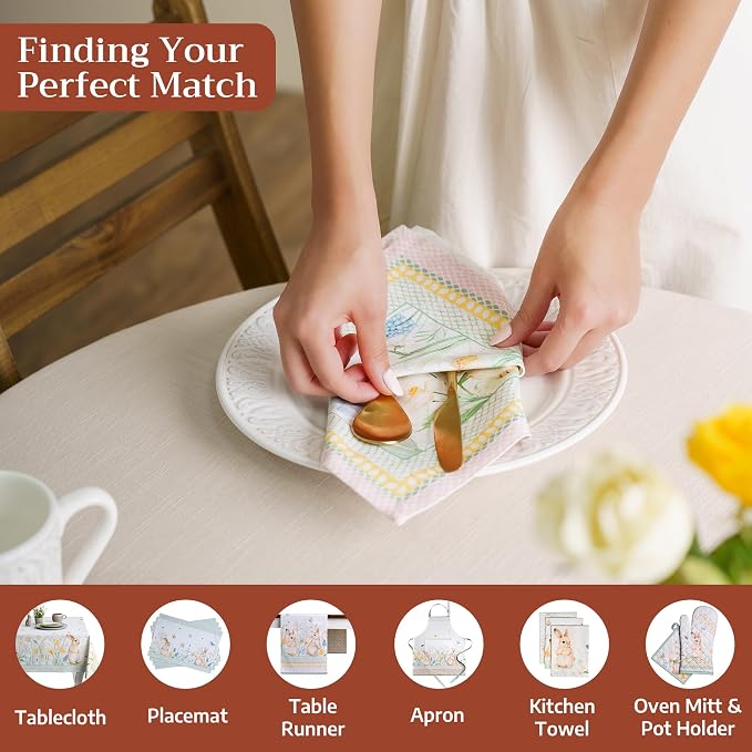 Maison d' Hermine Cloth Napkins Set of 4 Reusable 100% Cotton (20" x 20") | Everyday Square Napkins Cloth Washable Dinner Party Wedding Restaurant Hotel Kitchen Spring Summer - Easter Dew - Image 4