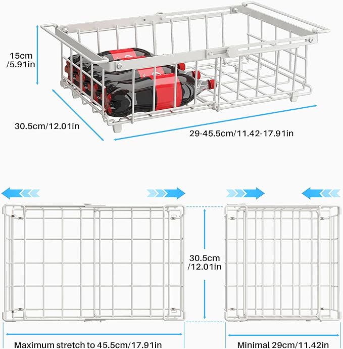 UMDONX 4-Pack Expandable Stackable Large Freezer Storage Boxes | Adjustable Sizes From 11.4 Inches to 17.9 Inches, Suitable for 10-20 Cubic Foot Freezers, White - Image 5