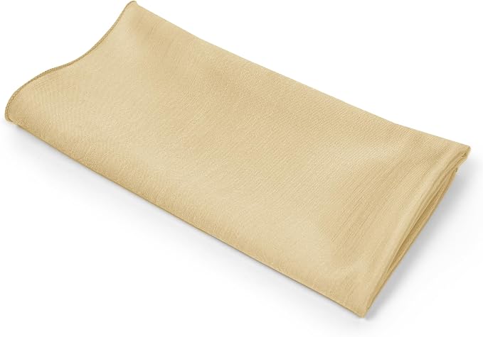 17 x 17-Inch Shantung Satin Cloth Napkins, Tan, Set of 60 - Image 9