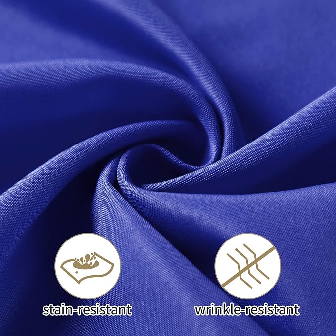 50pcs Polyester Cloth Napkins - 20 x 20 inch Royal Blue Dinner Washable Napkins with Hemmed Edges for Restaurant/Wedding/Hotel(50,Royal Blue) - Image 2