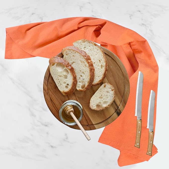 Urban Villa Kitchen Towels Cotton Dish Towels 27”x27” (Set of 12) Orange - Image 5