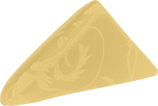 17x17-Inch Square Damask Cloth Napkins, Gold, Set of 120 by UltimateTextile