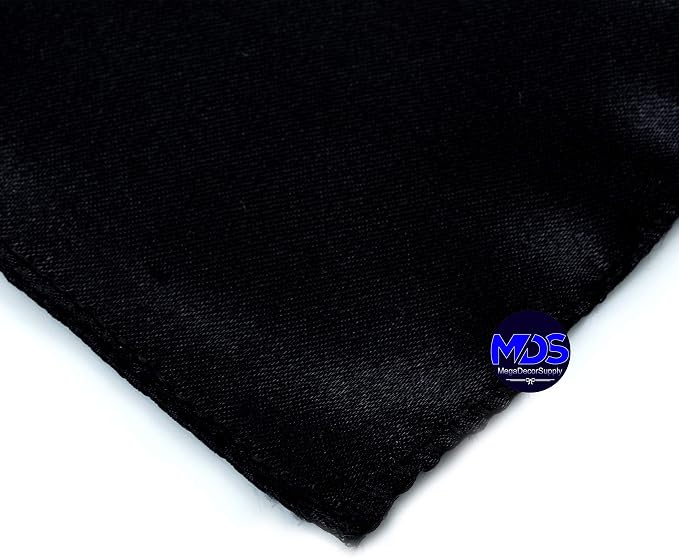 Set of 100 PCS Satin Napkin 12x12 Inch Square, Dinner Table Napkins for Wedding, Bulk Silky Sateen Cloth Napkins for Restaurant Banquet Graduation Birthday Party Decoration - Black - Image 3
