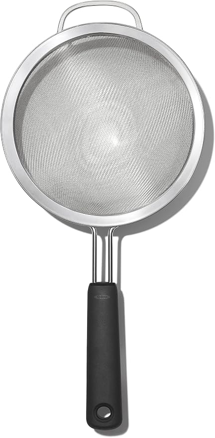 OXO Good Grips 8-Inch Double Rod Strainer + OXO Good Grips Stainless Steel Scraper & Chopper - Image 2