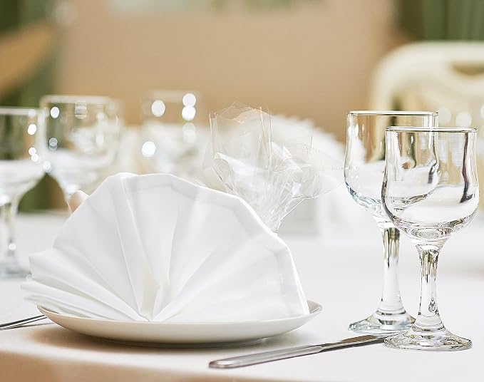 Utopia Home [60 Pack, White] Cloth Napkins 17x17 Inches, 100% Polyester | Hemmed Edges, Washable and Reusable Ideal for Parties, Weddings and Dinners - Image 2