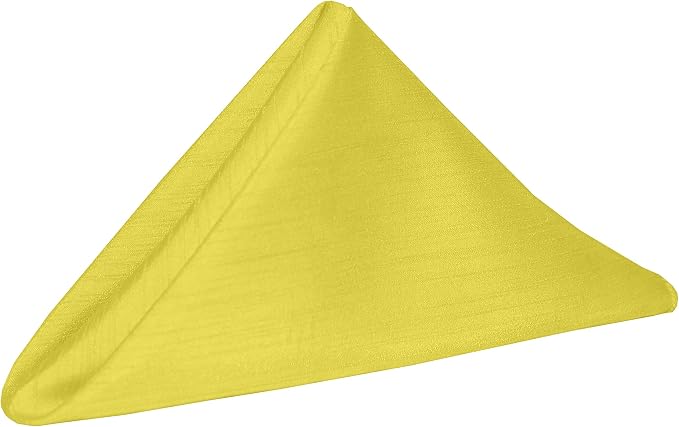 20 x 20-Inch Shantung Satin Cloth Napkins, Lemon Set of 60 by UltimateTextile