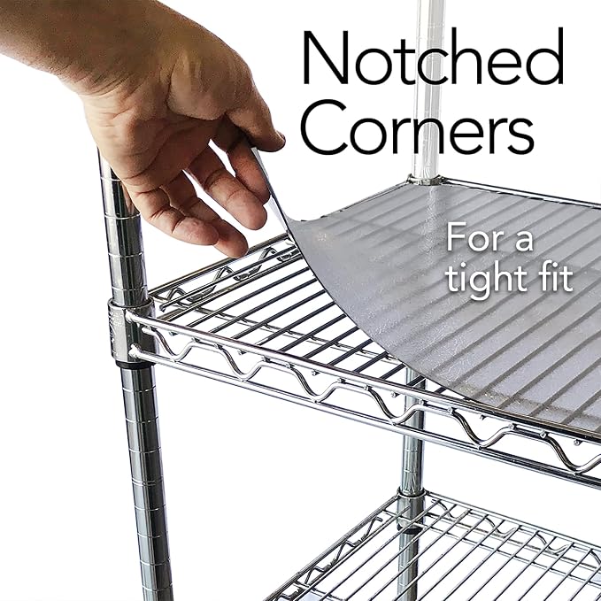 RESILIA Shelf Liner Set for Wire Shelving Rack – 4 Pack, 24 Inch Long x 48 Inch Wide, Clear Plastic Vinyl Covers for Kitchen, Pantry, & Garage Racks, Made in The USA - Image 6