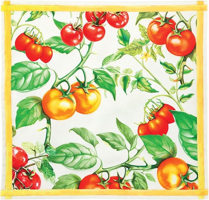 47th & Main Set of 4 100% Cotton Cloth Table Napkins for Dining, 18" Square, Red Tomatoes by 47thMain