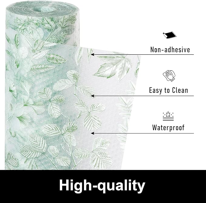 Cooyes Shelf Liner Drawer Liners, Shelf Liners for Kitchen Cabinets, Non-Adhesive Cabinet Liner, EVA Waterproof Non-Slip Refrigerator Liners for Kitchen Drawers（23.6" W x 118" L） - Image 2
