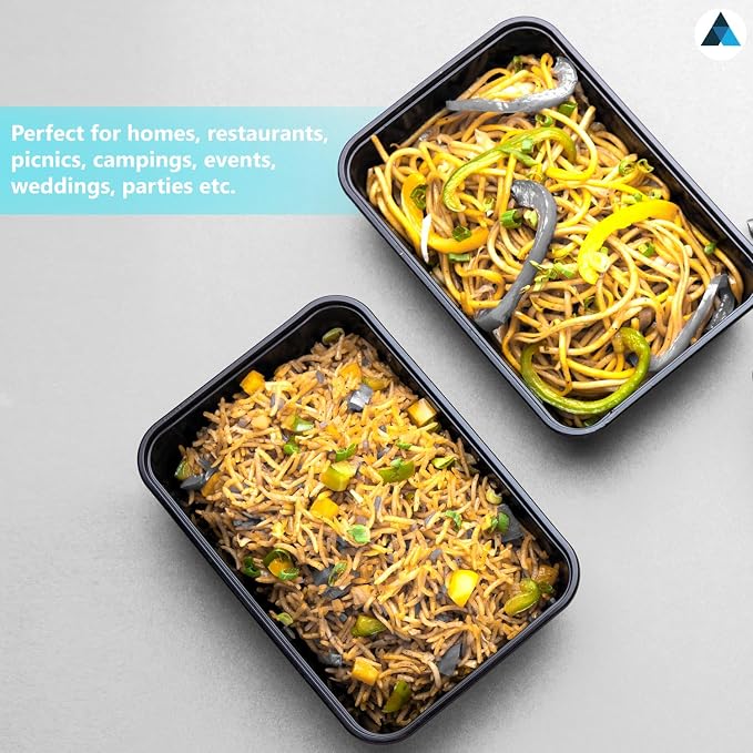 50 Pcs- 30oz Meal Prep Containers Reusable 1 Compartment Food Storage Containers with Airtight Lids, BPA Free, Stackable - Image 5