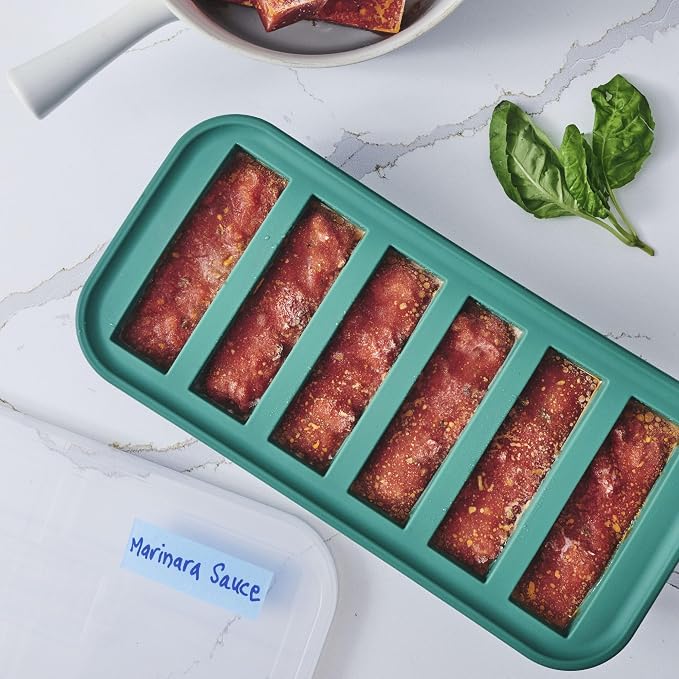 Souper Cubes 1/2 Cup Silicone Freezer Mold with Lid, Kale, 1-Pack | 100% Platinum-Cured Silicone Freezer Cube, Oven & Microwave Safe, Perfect for Freezing Broth, Sauces, Sides and More - Image 4