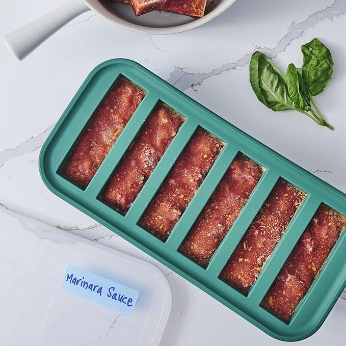 Souper Cubes 1/2 Cup Silicone Freezer Mold with Lid, Kale, 1-Pack | 100% Platinum-Cured Silicone Freezer Cube, Oven & Microwave Safe, Perfect for Freezing Broth, Sauces, Sides and More - Image 4