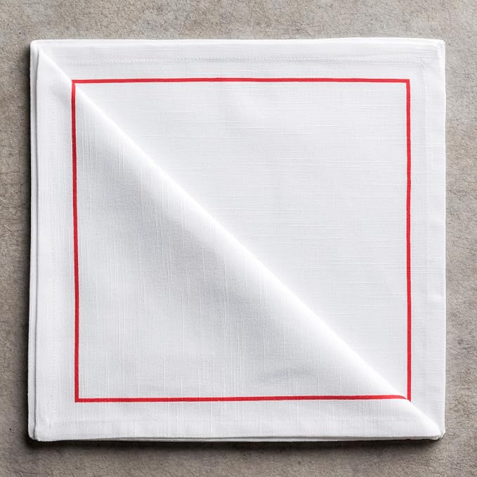 Maison d' Hermine Cloth Napkins Set of 4 Reusable 100% Cotton (20" x 20") | Everyday Square Napkins Cloth Washable Dinner Wedding Restaurant Hotel Kitchen Thanksgiving Christmas - Morzine - Image 9