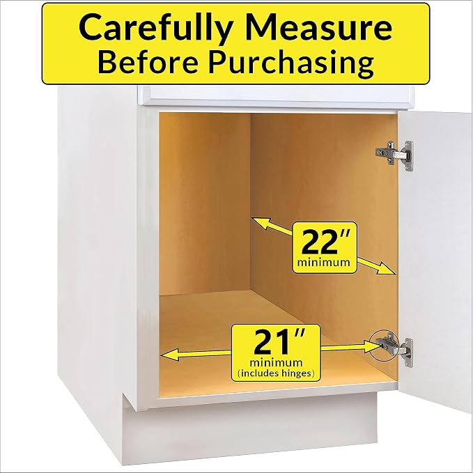 LYNK PROFESSIONAL® Pull Out Cabinet Organizer, 20" x 21" Slide Out Cabinet Organizer Pull Out Drawer – Pull Out Shelves for Kitchen Cabinets – Under Sink Organizers - Lifetime Ltd. Warranty, Chrome - Image 4