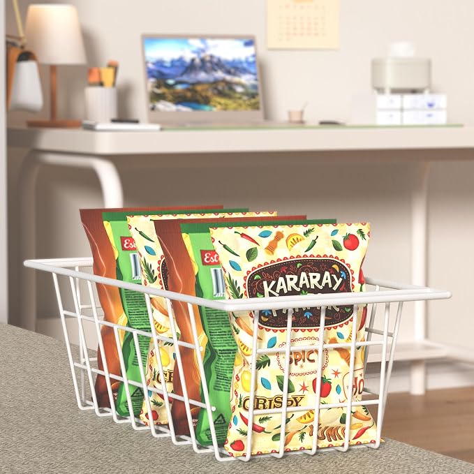 SANNO 17.5in Chest Freezer Basket,Freezer Organizer Bins, Sturdy Metal Wire Freezer Organizer for Home Kitchen - Image 4