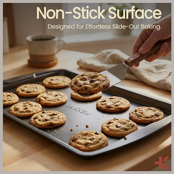 Bakken Swiss - Bakeware Set – 6 Piece – Stackable, Deluxe, Non-Stick Baking Pans for Professional and Home Cooking – Carbon Steel, Gray Coating - Image 5
