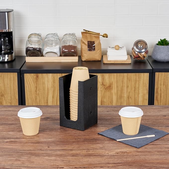 Restaurantware Restpresso Coffee Bar Organizer, 1 Count Durable 1 Compartments, Compact Size, Black Plastic Tabletop Coffee Supplies Organizer For Homes, Office Spaces, Breakrooms, and Lounges - Image 3