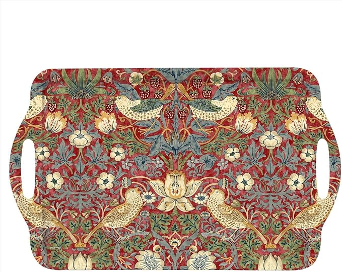 Pimpernel Morris & Co Strawberry Thief Red Large Handled Tray by Pimpernel