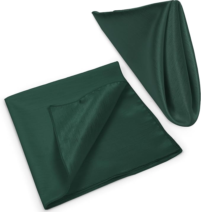 17x17-Inch Shantung Satin Cloth Napkins, Hunter, Set of 24 - Image 8