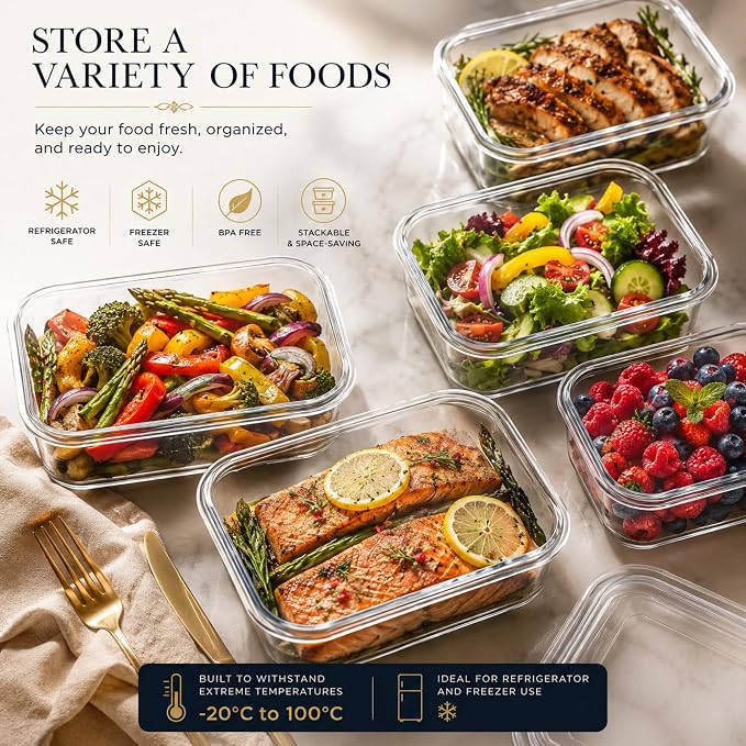 Lustroware Micro Clear Transparent Food Storage Containers with Lids – BPA-Free, Shatterproof, Dishwasher & Microwave Safe, 1.4 qt Stackable Refrigerator Organizer Bins, Made in Japan, Set of 6 - Image 7