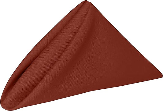 20x20-Inch Polyester Cloth Napkins, Burnt Orange Set of 12 by UltimateTextile
