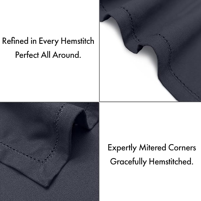 Ruvanti Cloth Napkins Set of 12, 100% Cotton High GSM 18x18 Inches, Hem Stitched Corners, Soft, Washable, Highly Durable & Absorbent, Perfect for Parties, Christmas, Thanksgiving Dinners – Ombre Blue - Image 5