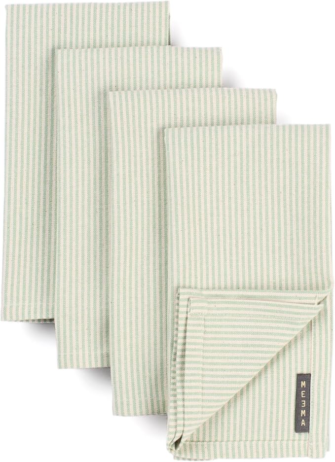 Cloth Napkins, Washable Cotton Dinner Napkins, Kitchen Table Gift Set by MEEMA