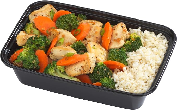 GoodCook Meal Prep Containers, Single Compartment 10-Pack, BPA-Free Reusable Food Storage, Black, Microwave & Freezer Safe, Stackable Meal Prep Containers for Lunches and Snacks (Pack of 4) - Image 6