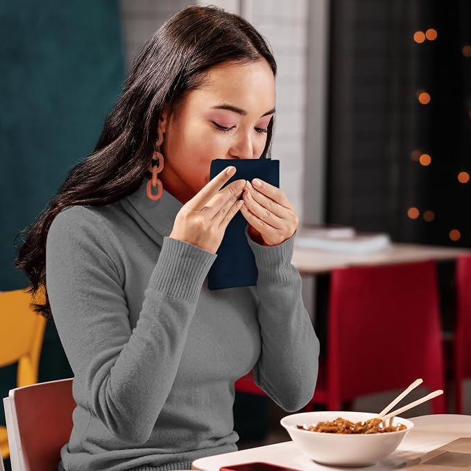 Utopia Kitchen Cotton Blend Navy Blue Cloth Napkins [12 Pack, 18x18 Inch] | Absorbent Washable and Reusable for Dinner, Restaurant, Lunch, Wedding and Hotel - Image 9