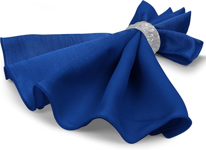 17 x 17-Inch Shantung Satin Cloth Napkins, Royal Set of 60 - Image 7