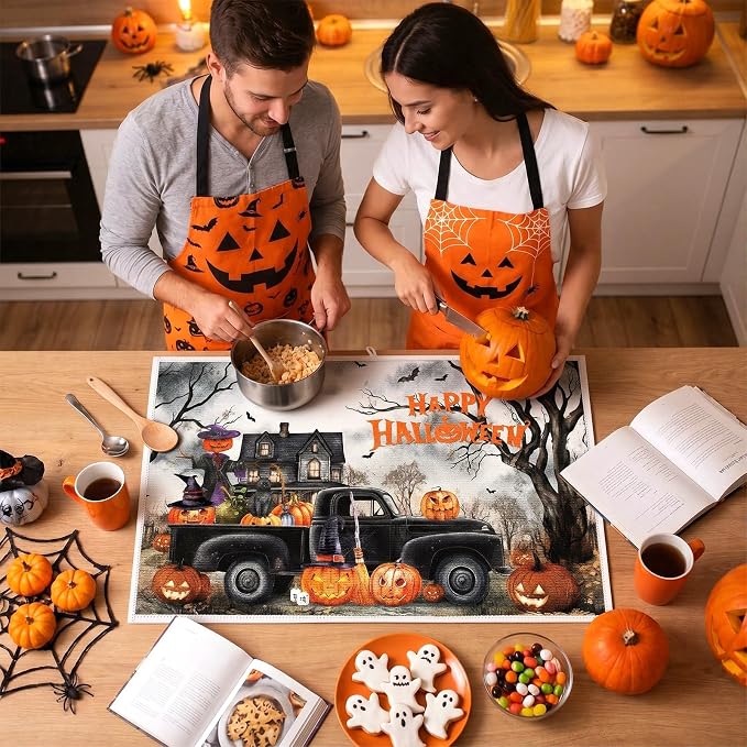 12 Pcs Seasonal Dish Drying Mats for Kitchen 24"x 16" Holiday Microfiber Absorbent Washable Drainer Mat Bulk for Counter Gift Patriotic Summer Home Accessories Decoration(Truck) - Image 3
