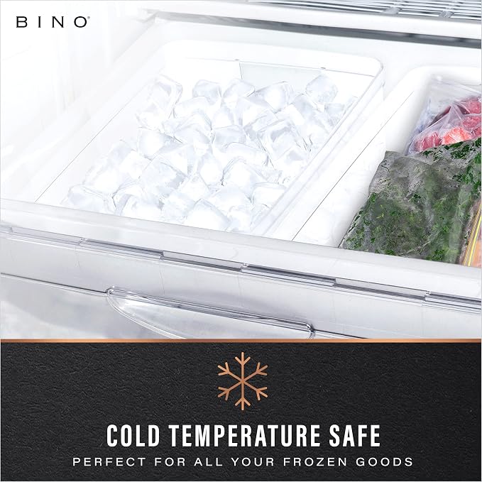 BINO | Plastic Storage Bins, Medium - 2 Pack | THE LUCID COLLECTION | Multi-Use Built-In Handles | BPA-Free | Clear Storage Containers | Fridge Organizer | Pantry & Home Organization - Image 6