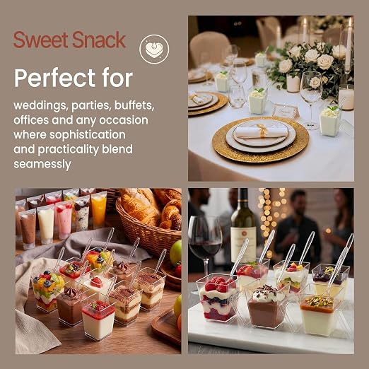 Plastic Dessert Cups with Lids and Spoons (10 Pack) – Single-Serve Parfait & Appetizer Cups, Spill-Resistant, Heavy-Duty Design, Ready-to-Use for Parties, Catering & Special Events BPA-Free - Image 9