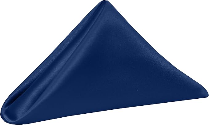 17x17-Inch Satin Cloth Napkins, Regal Blue, Set of 60 | Bulk Case of 5 Dozen, Bridal, Square, 100% Polyester Fabric, Matte Satin, Also Known as Lamour, Soft Luster, Seamless by UltimateTextile