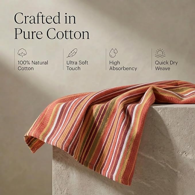 Urban Villa Kitchen Towels Cotton Dish Towels 20”x30” (Set of 6) Rust - Image 4