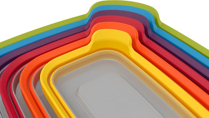 Joseph Joseph Nest Lock Plastic BPA Free Food Storage Container Set with Lockable Airtight Leakproof Lids, 12-Piece, Multi-Color - Image 3
