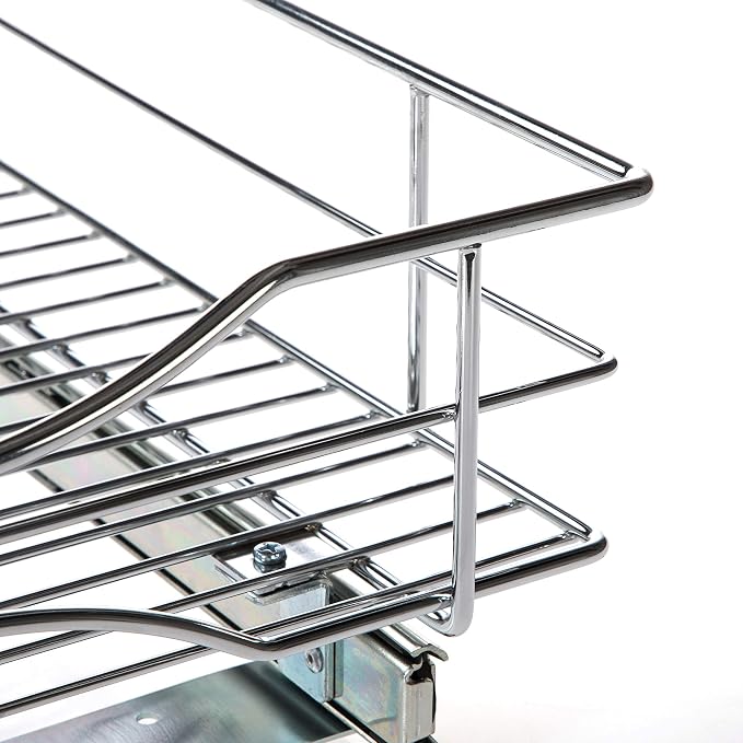 Home Zone Living Pull Out Kitchen Cabinet Organizer | 21" x 14" x 5.55" with Effortless Slide-Out Access and Heavy-Duty Stability - Image 6
